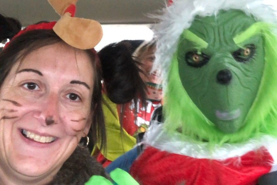 Max and the Grinch in the car! IMG_3102